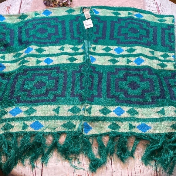 NWT Free People Diamondback Cozy Kimono Green sz OS - Picture 2 of 12